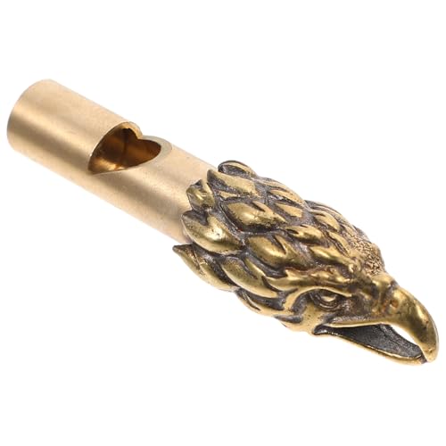 WHAMVOX Mini Messing Trillerpfeife Schlüsselanhänger Robuste Outdoor Pfeife mit Lautem Kompakter Notfallpfeifer für Trainer Referee und Survival Dekoratives Anhänger design in Adlerform von WHAMVOX