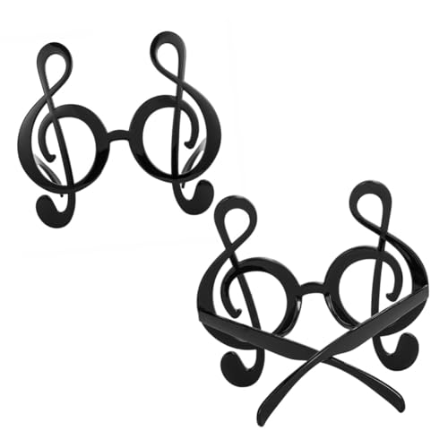 WHAMVOX Note Glass Partybrille Form von Musiknoten Lustige Brille für Konzerte Festivals und Partys Schwarz WHAMVOX Note Glass Partybrille Form von Musiknoten Lustige Brille für Konzerte Festivals und Partys Schwarz von WHAMVOX