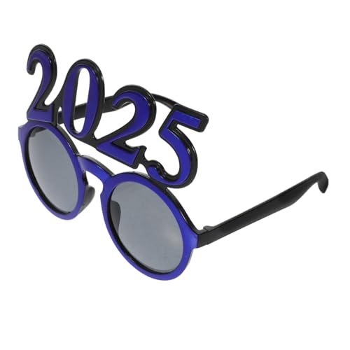 WHAMVOX Partybrille Rundes Zahlen-design Leuchtend Lustige Silvesterbrille für Erwachsene Neujahrsfeier Foto Requisiten Modische Brillen für Party und Festival von WHAMVOX