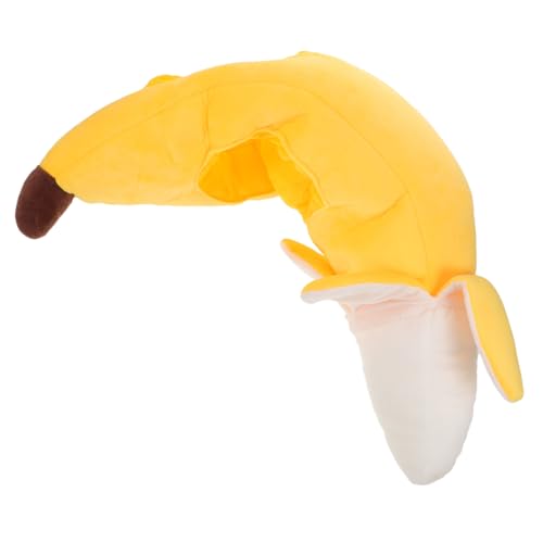 WHAMVOX Plüsch Bananenhut Lustiges Party Kostüm für Erwachsene Einzigartiges Tropisches Halloween Party Kopfgear Weiches Obstmützen-accessoire für Verkleidung und Cosplay von WHAMVOX