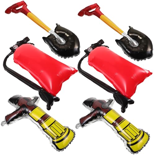 WHAMVOX Teiliges Feuerwehr Party Dekoration mit Aluminiumfolie Ballons Feuerlöscher Feuerwehrschaufel und Hydrant Design Langlebig Leicht Aufblasbar für Kindergeburtstag und Feuerwehr von WHAMVOX