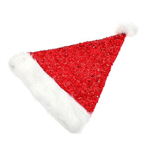 WHAMVOX Pailletten Plüsch Weihnachten Santa Hut Frohe Weihnachten Party Kostüm Jungen und Mädchen Teenager Hut WHAMVOX Pailletten Plüsch Weihnachten Santa Hut Frohe Weihnachten Party Kostüm Jungen und Mädchen Teenager Hut von WHAMVOX