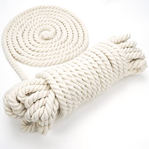 10mm Makramee Baumwollschnur, Starke Baumwolle Makramee Kordel für Pflanzen Kleiderbügel Wandbehang häkeln Bohemia Dream Catcher DIY Craft Knitting(16M) von WHC