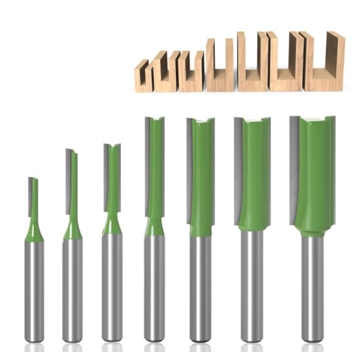 WHC 7 Stück Nutfräser 6mm Schaft, Gerade Fräser Set, Oberfräser Nutfräser, Holzfräser für Oberfräse, Schaftfräser Holz, Holz Fräser Router Bit, 3-12mm Holzfräser Oberfräser, zum Nuten Von Holz WHC 7 Stück Nutfräser 6mm Schaft, Gerade Fräser Set, Oberfräser Nutfräser, Holzfräser für Oberfräse, Schaftfräser Holz, Holz Fräser Router Bit, 3-12mm Holzfräser Oberfräser, zum Nuten Von Holz von WHC