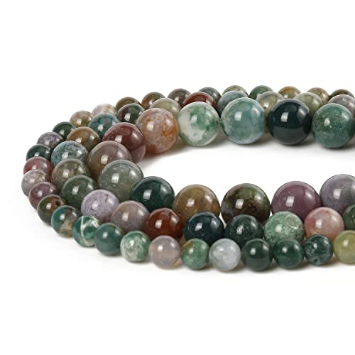 35 Stück 10 mm indische Achat-Perlen, natürliche Edelsteinperlen, runde lose Perlen für Schmuckherstellung 35 Stück 10 mm indische Achat-Perlen, natürliche Edelsteinperlen, runde lose Perlen für Schmuckherstellung von WHEAZIENS