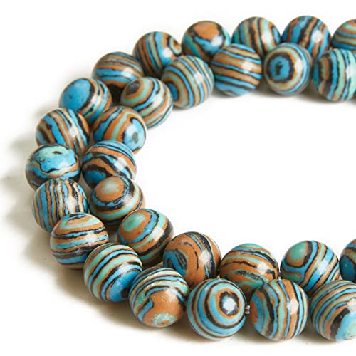 45 Stück 8 mm blaue Malachit-Perlen, natürliche Edelsteinperlen, runde lose Perlen für Schmuckherstellung 45 Stück 8 mm blaue Malachit-Perlen, natürliche Edelsteinperlen, runde lose Perlen für Schmuckherstellung von WHEAZIENS