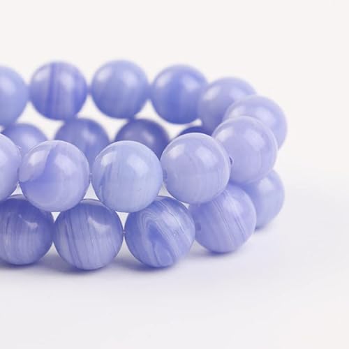 45 Stück 8 mm blaue Spitze Achat Perlen natürliche Edelsteinperlen runde lose Perlen für Schmuckherstellung 45 Stück 8 mm blaue Spitze Achat Perlen natürliche Edelsteinperlen runde lose Perlen für Schmuckherstellung von WHEAZIENS