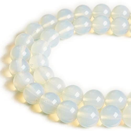 60 Stück 6 mm Opal-Perlen, natürliche Edelstein-Perlen, runde lose Perlen für Schmuckherstellung von WHEAZIENS