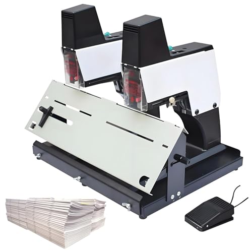 Automatischer Sattelhefter, elektrischer Tischhefter, automatischer Flachhefter und Sattelhefter mit Fußpedal, 9-fach verstellbare Buchbindemaschine, Broschürenersteller, für Büro Automatischer Sattelhefter, elektrischer Tischhefter, automatischer Flachhefter und Sattelhefter mit Fußpedal, 9-fach verstellbare Buchbindemaschine, Broschürenersteller, für Büro von WHIPIN