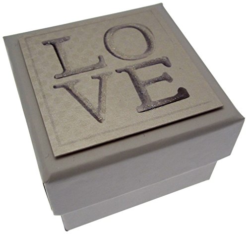 WHITE COTTON CARDS 5,5 x 5,5 cm, Love Words Leisten stabile Box von WHITE COTTON CARDS