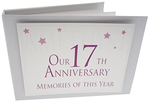 WHITE COTTON CARDS Range Amethyst On Our 17th Anniversary Memories of This Year, Tiny Value Album, Code TVAW17, weiß von WHITE COTTON CARDS