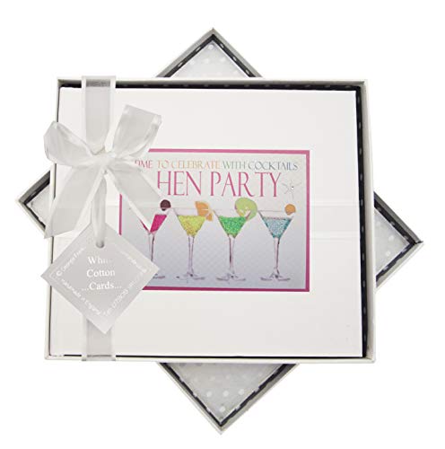 White Cotton Cards HC3 Gästebuch"Time To Celebrate With Cocktails Hen Party" Neonfarben von WHITE COTTON CARDS