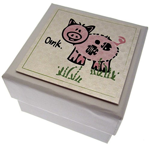 WHITE COTTON CARDS Hochzeitsbox Geschenkbox Pig Party Children', Tütenfüller, mit Deckel von WHITE COTTON CARDS