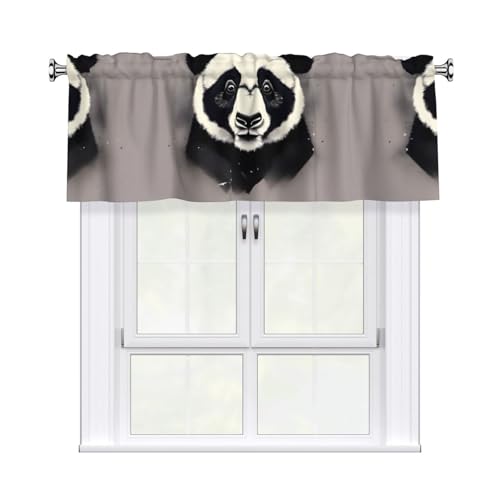WHJDPP Coole Vorhänge mit Panda-Bild, kurze Vorhänge mit Volantstange, 137,2 x 45,7 cm, Heimdekoration für Küche, Badezimmer, Waschküche, Studio, oberes Fenster WHJDPP Coole Vorhänge mit Panda-Bild, kurze Vorhänge mit Volantstange, 137,2 x 45,7 cm, Heimdekoration für Küche, Badezimmer, Waschküche, Studio, oberes Fenster von WHJDPP