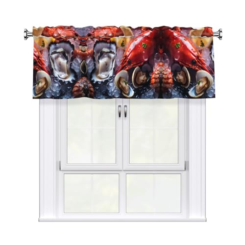 WHJDPP Kurzgardinen mit Volantstange, 137,2 x 45,7 cm, Heimdekoration für Küche, Badezimmer, Waschküche, Studio, oberes Fenster WHJDPP Kurzgardinen mit Volantstange, 137,2 x 45,7 cm, Heimdekoration für Küche, Badezimmer, Waschküche, Studio, oberes Fenster von WHJDPP
