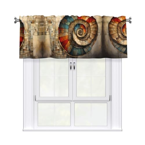 WHJSHOP Fibonacci Kurzgardinen mit Fragment-Muster, mit Volantstange, 137,2 x 45,7 cm, Vorhangvolant, Küche, Badezimmer, Waschküche, Studio, Heimdekoration WHJSHOP Fibonacci Kurzgardinen mit Fragment-Muster, mit Volantstange, 137,2 x 45,7 cm, Vorhangvolant, Küche, Badezimmer, Waschküche, Studio, Heimdekoration von WHJSHOP