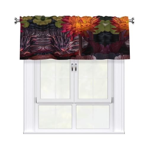 WHJSHOP Kurzgardine mit Blumenmuster, mit Volantstange, 137,2 x 45,7 cm, für Küche, Badezimmer, Waschküche, Studio, Heimdekoration WHJSHOP Kurzgardine mit Blumenmuster, mit Volantstange, 137,2 x 45,7 cm, für Küche, Badezimmer, Waschküche, Studio, Heimdekoration von WHJSHOP