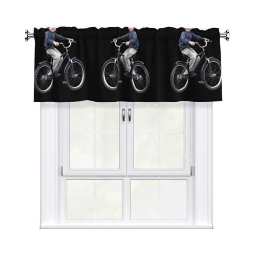 WHJSHOP Kurzgardine mit Volant-Stange, 137,2 x 45,7 cm – Vorhangvolant für Küche, Badezimmer, Waschküche, Studio, Heimdekoration WHJSHOP Kurzgardine mit Volant-Stange, 137,2 x 45,7 cm – Vorhangvolant für Küche, Badezimmer, Waschküche, Studio, Heimdekoration von WHJSHOP