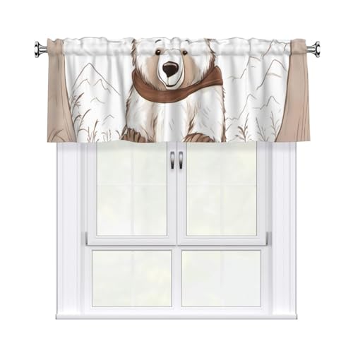 WHJSHOP Kurzgardine mit Volantstange, 137,2 x 45,7 cm, für Küche, Badezimmer, Waschküche, Studio, Heimdekoration WHJSHOP Kurzgardine mit Volantstange, 137,2 x 45,7 cm, für Küche, Badezimmer, Waschküche, Studio, Heimdekoration von WHJSHOP