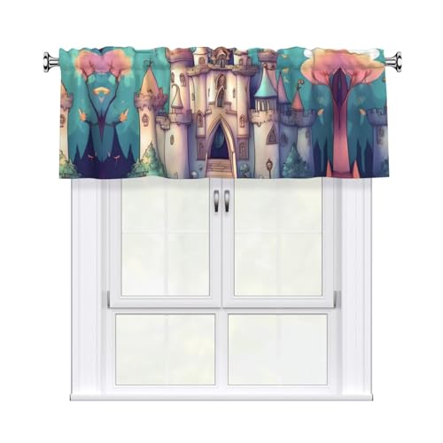 WHJSHOP Kurzgardine mit klassischem Schlossmuster, 137,2 x 45,7 cm, Vorhangvolant, Küche, Badezimmer, Waschküche, Studio, Heimdekoration WHJSHOP Kurzgardine mit klassischem Schlossmuster, 137,2 x 45,7 cm, Vorhangvolant, Küche, Badezimmer, Waschküche, Studio, Heimdekoration von WHJSHOP