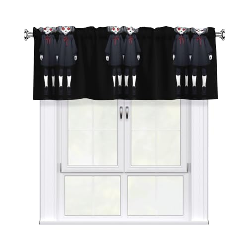 WHJSHOP Kurzgardinen mit Geistermuster, 137,2 x 45,7 cm, Vorhang, Volant, Küche, Badezimmer, Waschküche, Studio, Heimdekoration WHJSHOP Kurzgardinen mit Geistermuster, 137,2 x 45,7 cm, Vorhang, Volant, Küche, Badezimmer, Waschküche, Studio, Heimdekoration von WHJSHOP