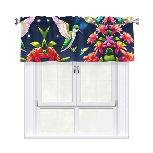 WHJSHOP Kurzgardinen mit Kolibri-Motiv, 137,2 x 45,7 cm, Vorhang, Volant, Küche, Badezimmer, Waschküche, Studio, Heimdekoration WHJSHOP Kurzgardinen mit Kolibri-Motiv, 137,2 x 45,7 cm, Vorhang, Volant, Küche, Badezimmer, Waschküche, Studio, Heimdekoration von WHJSHOP