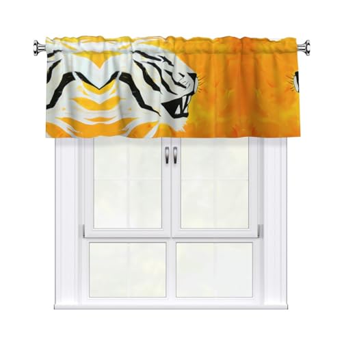 WHJSHOP Kurzgardinen mit Tigerkopfmuster, 137,2 x 45,7 cm, Vorhang, Volant, Küche, Badezimmer, Waschküche, Studio, Heimdekoration WHJSHOP Kurzgardinen mit Tigerkopfmuster, 137,2 x 45,7 cm, Vorhang, Volant, Küche, Badezimmer, Waschküche, Studio, Heimdekoration von WHJSHOP