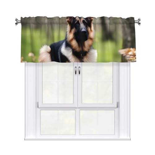 WHJSHOP Kurzgardinen mit Volantstange, Ahorn, Motiv: Deutscher Schäferhund, 137,2 x 45,7 cm, für Küche, Badezimmer, Waschküche, Studio, Heimdekoration WHJSHOP Kurzgardinen mit Volantstange, Ahorn, Motiv: Deutscher Schäferhund, 137,2 x 45,7 cm, für Küche, Badezimmer, Waschküche, Studio, Heimdekoration von WHJSHOP
