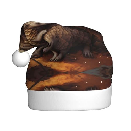 WHJSHOP Weihnachtsmütze für Erwachsene für Feiertage, Partys und Kostümveranstaltungen, Pangolin-Erziehungsdruck, bedruckt WHJSHOP Weihnachtsmütze für Erwachsene für Feiertage, Partys und Kostümveranstaltungen, Pangolin-Erziehungsdruck, bedruckt von WHJSHOP