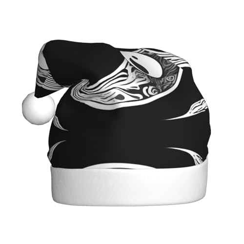 WHJSHOP Weihnachtsmütze für Erwachsene für Feiertage, Partys und Kostümveranstaltungen, ein Yin- und Yang-Symbol bedruckt WHJSHOP Weihnachtsmütze für Erwachsene für Feiertage, Partys und Kostümveranstaltungen, ein Yin- und Yang-Symbol bedruckt von WHJSHOP