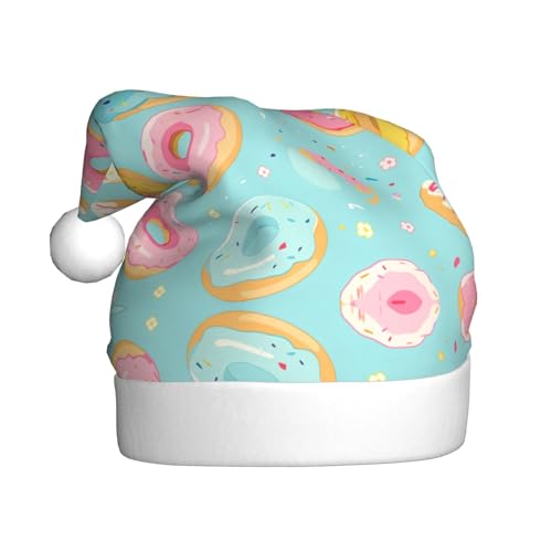 WHJSHOP Weihnachtsmütze für Erwachsene – hochwertiger Stoff für Feiertage, Partys und Kostümveranstaltungen, Donut-Muster WHJSHOP Weihnachtsmütze für Erwachsene – hochwertiger Stoff für Feiertage, Partys und Kostümveranstaltungen, Donut-Muster von WHJSHOP