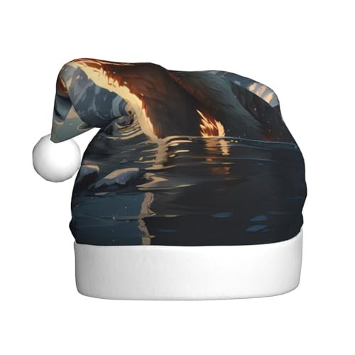 WHJSHOP Weihnachtsmütze für Erwachsene – hochwertiger Stoff für Feiertage, Partys und Kostümveranstaltungen, Eisbär im Winter Muster WHJSHOP Weihnachtsmütze für Erwachsene – hochwertiger Stoff für Feiertage, Partys und Kostümveranstaltungen, Eisbär im Winter Muster von WHJSHOP