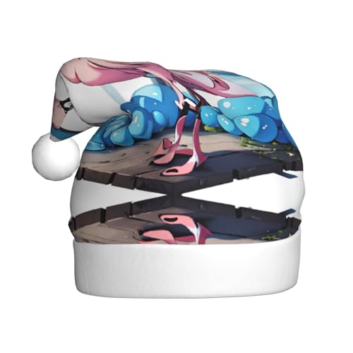 WHJSHOP Weihnachtsmütze für Erwachsene – hochwertiger Stoff für Feiertage, Partys und Kostümveranstaltungen, Flamingo-Blumen-Muster WHJSHOP Weihnachtsmütze für Erwachsene – hochwertiger Stoff für Feiertage, Partys und Kostümveranstaltungen, Flamingo-Blumen-Muster von WHJSHOP