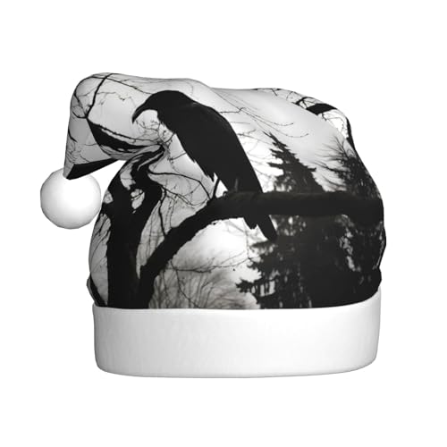 WHJSHOP Weihnachtsmütze für Erwachsene – hochwertiger Stoff für Feiertage, Partys und Kostümveranstaltungen, Krähe auf Ast WHJSHOP Weihnachtsmütze für Erwachsene – hochwertiger Stoff für Feiertage, Partys und Kostümveranstaltungen, Krähe auf Ast von WHJSHOP
