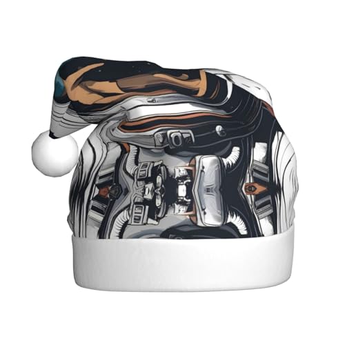 WHJSHOP Weihnachtsmütze für Erwachsene – hochwertiger Stoff für Feiertage, Partys und Kostümveranstaltungen, Luft-Astronauten-Drucke WHJSHOP Weihnachtsmütze für Erwachsene – hochwertiger Stoff für Feiertage, Partys und Kostümveranstaltungen, Luft-Astronauten-Drucke von WHJSHOP