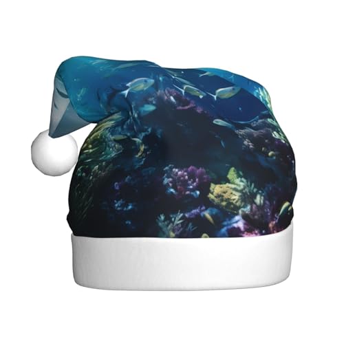 WHJSHOP Weihnachtsmütze für Erwachsene – hochwertiger Stoff für Feiertage, Partys und Kostümveranstaltungen, U-Boot-Weltdrucke WHJSHOP Weihnachtsmütze für Erwachsene – hochwertiger Stoff für Feiertage, Partys und Kostümveranstaltungen, U-Boot-Weltdrucke von WHJSHOP