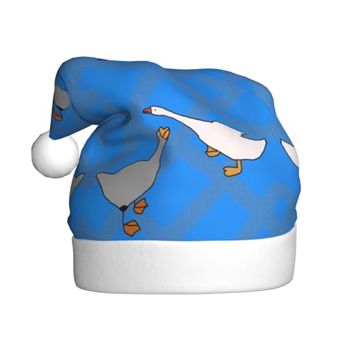WHJSHOP Weihnachtsmütze für Erwachsene – hochwertiger Stoff für Feiertage, Partys und Kostümveranstaltungen, graues Gänsemuster WHJSHOP Weihnachtsmütze für Erwachsene – hochwertiger Stoff für Feiertage, Partys und Kostümveranstaltungen, graues Gänsemuster von WHJSHOP