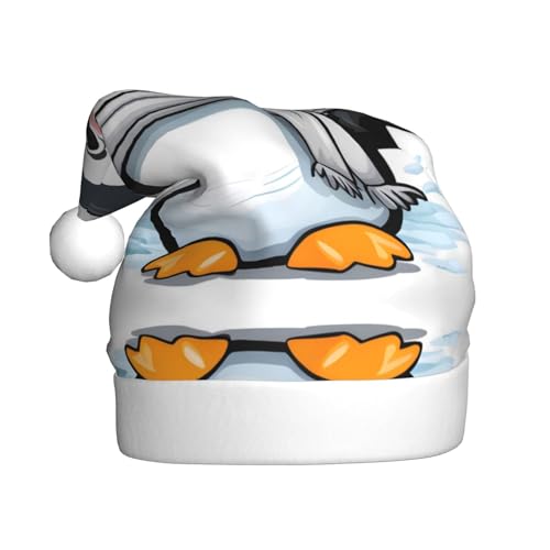 WHJSHOP Weihnachtsmütze für Erwachsene – hochwertiger Stoff für Feiertagspartys und Kostümveranstaltungen, niedliche Pinguin-Drucke WHJSHOP Weihnachtsmütze für Erwachsene – hochwertiger Stoff für Feiertagspartys und Kostümveranstaltungen, niedliche Pinguin-Drucke von WHJSHOP