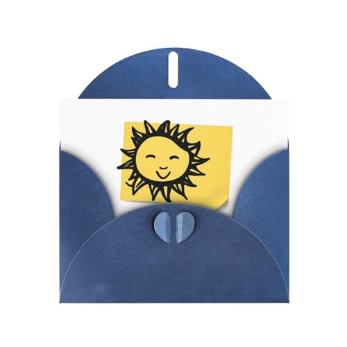 WHJSSF Blaue Grußkarte, Haftnotiz mit Sonnenzeichnung, bedruckt, perfekt für Valentinstag, Hochzeitstag und Party-Einladungen WHJSSF Blaue Grußkarte, Haftnotiz mit Sonnenzeichnung, bedruckt, perfekt für Valentinstag, Hochzeitstag und Party-Einladungen von WHJSSF