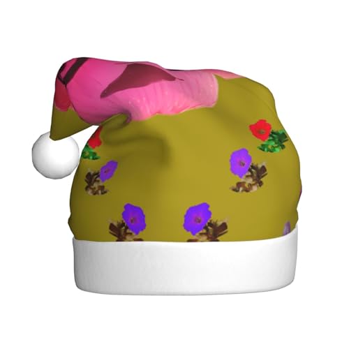 WHJWXC Weihnachtsmann-Weihnachtsmütze für Erwachsene, Party-Zubehör für Halloween, jährliche Zeremonien, lustiger Pfirsichdruck WHJWXC Weihnachtsmann-Weihnachtsmütze für Erwachsene, Party-Zubehör für Halloween, jährliche Zeremonien, lustiger Pfirsichdruck von WHJWXC