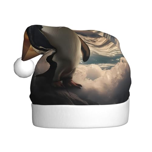 WHJWXC Weihnachtsmann-Weihnachtsmütze für Erwachsene, Party-Zubehör für Halloween, jährliche Zeremonien, mehr Pinguin-Druck WHJWXC Weihnachtsmann-Weihnachtsmütze für Erwachsene, Party-Zubehör für Halloween, jährliche Zeremonien, mehr Pinguin-Druck von WHJWXC