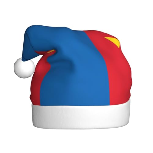 WHJWXC Weihnachtsmann-Weihnachtsmütze für Erwachsene, Party-Zubehör für Halloween, jährliche Zeremonien, mehr mongolische Flaggenmuster WHJWXC Weihnachtsmann-Weihnachtsmütze für Erwachsene, Party-Zubehör für Halloween, jährliche Zeremonien, mehr mongolische Flaggenmuster von WHJWXC