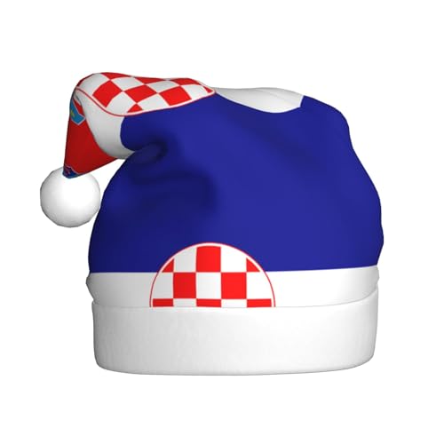 WHJWXC Weihnachtsmann-Weihnachtsmütze für Erwachsene, Party-Zubehör für Halloween, jährliche Zeremonien, weitere Republik Kroatien, Flaggendruck WHJWXC Weihnachtsmann-Weihnachtsmütze für Erwachsene, Party-Zubehör für Halloween, jährliche Zeremonien, weitere Republik Kroatien, Flaggendruck von WHJWXC