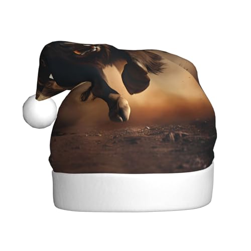 WHJWXC Weihnachtsmann-Weihnachtsmütze für Erwachsene, Partyzubehör für Halloween, jährliche Zeremonien, mehr Bison Run Muster WHJWXC Weihnachtsmann-Weihnachtsmütze für Erwachsene, Partyzubehör für Halloween, jährliche Zeremonien, mehr Bison Run Muster von WHJWXC
