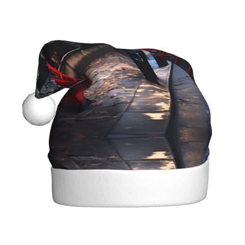 WHJWXC Weihnachtsmann-Weihnachtsmütze für Erwachsene, Partyzubehör für Halloween, jährliche Zeremonien, mehr rote Telefonzelle, Londoner Straße, bedruckt WHJWXC Weihnachtsmann-Weihnachtsmütze für Erwachsene, Partyzubehör für Halloween, jährliche Zeremonien, mehr rote Telefonzelle, Londoner Straße, bedruckt von WHJWXC