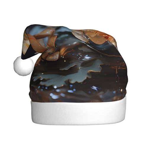 WHJWXC Weihnachtsmann Weihnachtsmütze für Erwachsene Party Zubehör für Halloween jährliche Zeremonien Mehr Bohemian White Lotus Printed WHJWXC Weihnachtsmann Weihnachtsmütze für Erwachsene Party Zubehör für Halloween jährliche Zeremonien Mehr Bohemian White Lotus Printed von WHJWXC