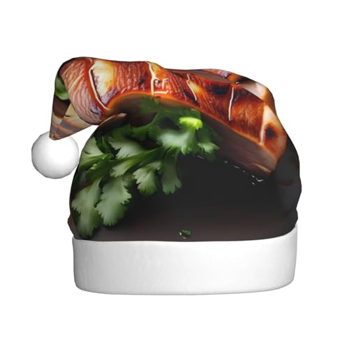 WHJWXC Weihnachtsmann Weihnachtsmütze für Erwachsene Party Zubehör für Halloween jährliche Zeremonien Mehr Goldenes Bratenmuster WHJWXC Weihnachtsmann Weihnachtsmütze für Erwachsene Party Zubehör für Halloween jährliche Zeremonien Mehr Goldenes Bratenmuster von WHJWXC