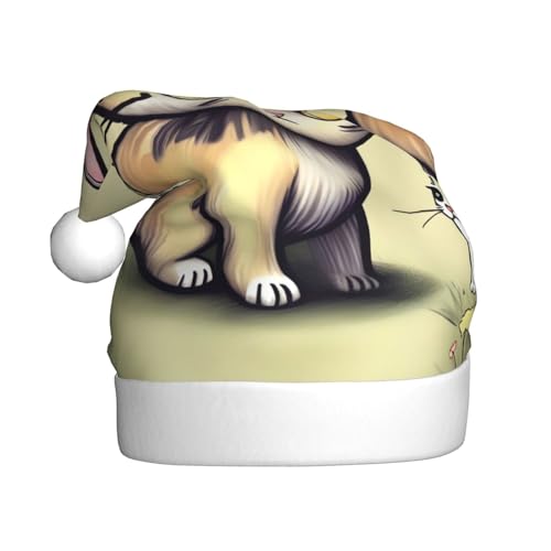 WHJWXC Weihnachtsmann Weihnachtsmütze für Erwachsene Party Zubehör für Halloween jährliche Zeremonien Mehr Katze und Schmetterling gedruckt WHJWXC Weihnachtsmann Weihnachtsmütze für Erwachsene Party Zubehör für Halloween jährliche Zeremonien Mehr Katze und Schmetterling gedruckt von WHJWXC