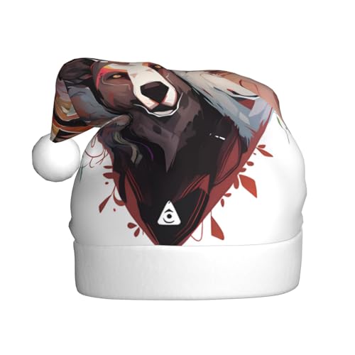 WHJWXC Weihnachtsmann Weihnachtsmütze für Erwachsene Party Zubehör für Halloween jährliche Zeremonien Mehr Wölfe und Rentier Gedruckt WHJWXC Weihnachtsmann Weihnachtsmütze für Erwachsene Party Zubehör für Halloween jährliche Zeremonien Mehr Wölfe und Rentier Gedruckt von WHJWXC