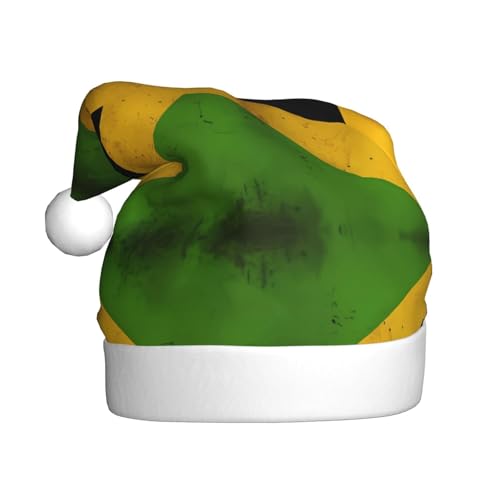 WHJWXC Weihnachtsmütze für Erwachsene, Party-Zubehör für Halloween, jährliche Zeremonien, alte jamaikanische Flagge, bedruckt WHJWXC Weihnachtsmütze für Erwachsene, Party-Zubehör für Halloween, jährliche Zeremonien, alte jamaikanische Flagge, bedruckt von WHJWXC